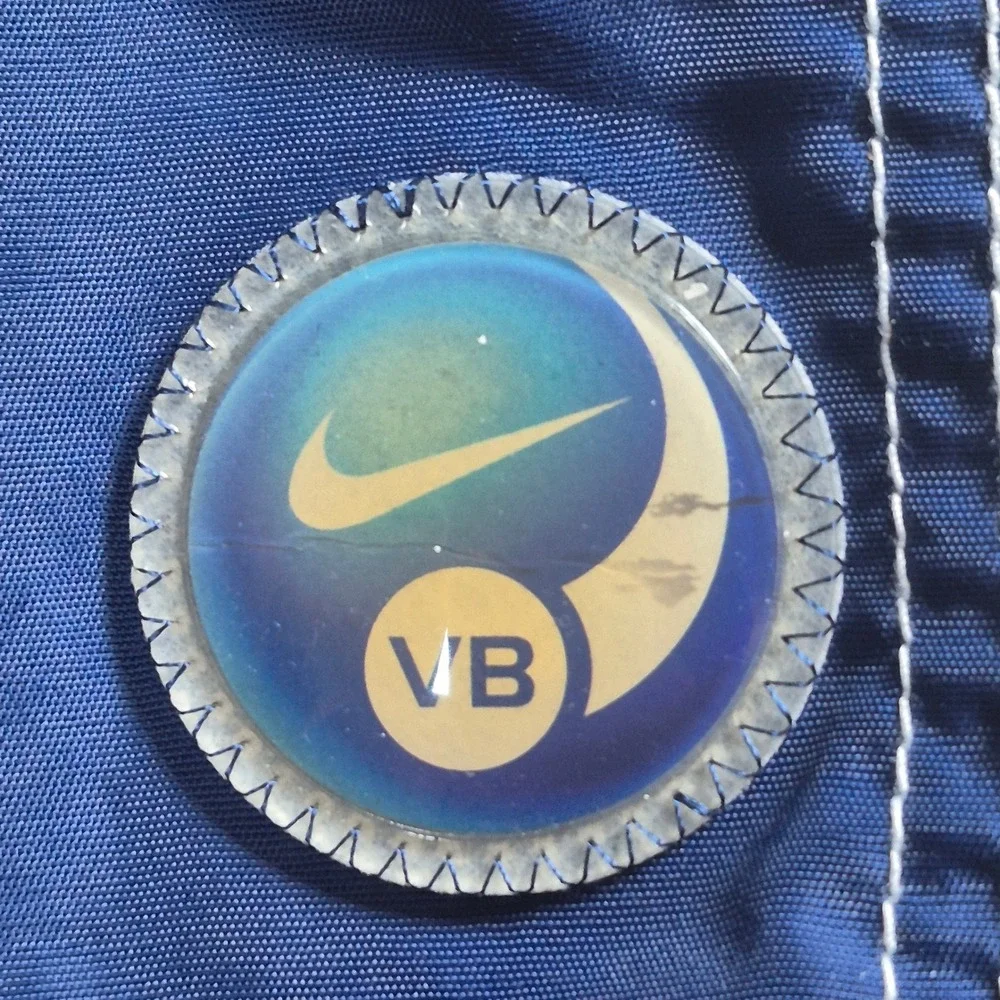 Vintage Nike VB Volleyball Board Shorts Mens Blue Nylon Cargo Swim Y2K 2000s